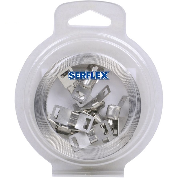 SERFLEX Nastro a Banda Perforata in INOX Aisi 304 (W4) da MT 3 con 6 Testine - R.E.I.T - Immagine 2